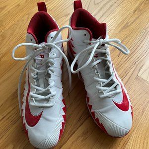 NIKE FB ALPHA Soccer cleats 9.5 size red white football FASTFLEX cleat
